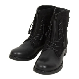Black military boots 88039 Black