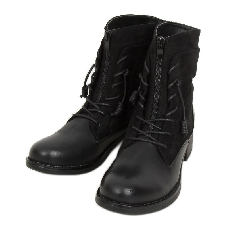 Black military boots 88039 Black