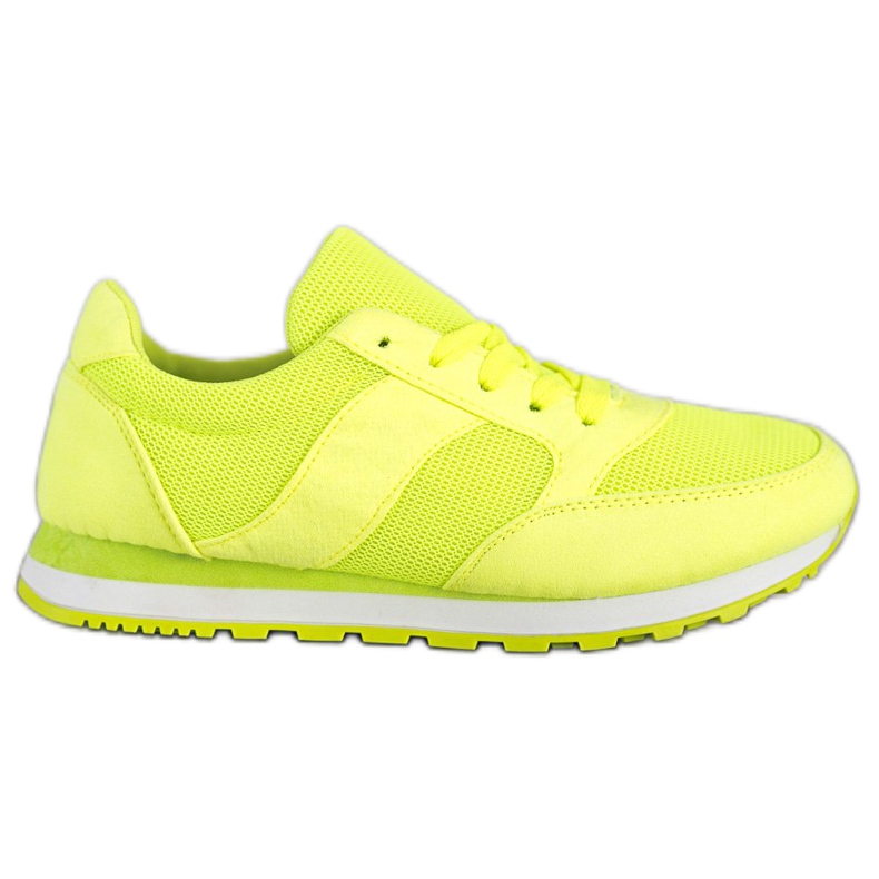 Ideal Shoes Neon Sport Shoes yellow