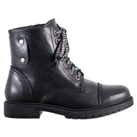 Goodin Black Lace-up Boots Goodin Black Lace-up Boots