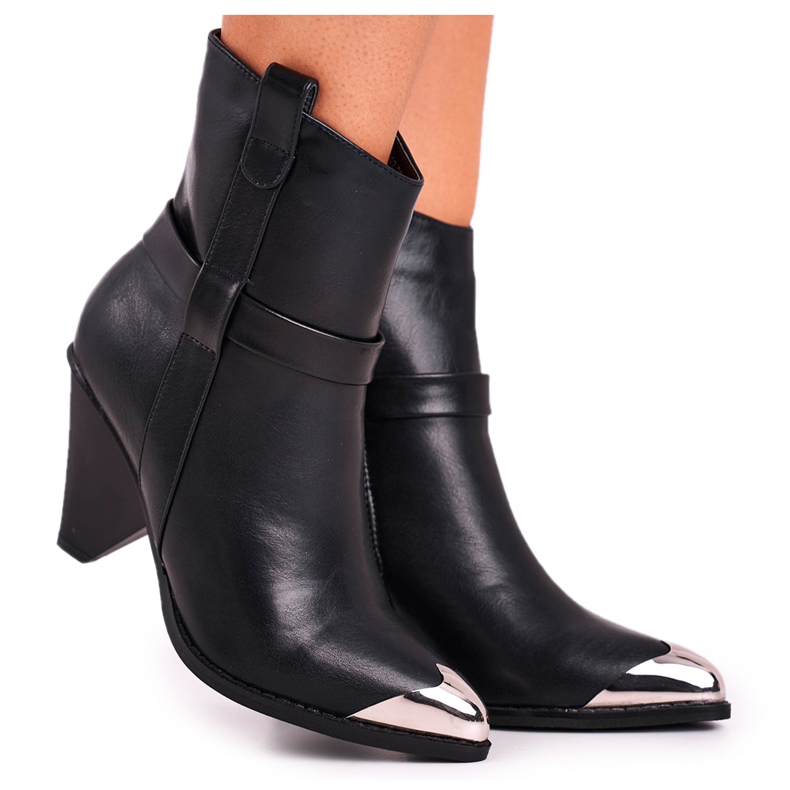 FG1 Women's High Boots Steel Toe Black Eternally