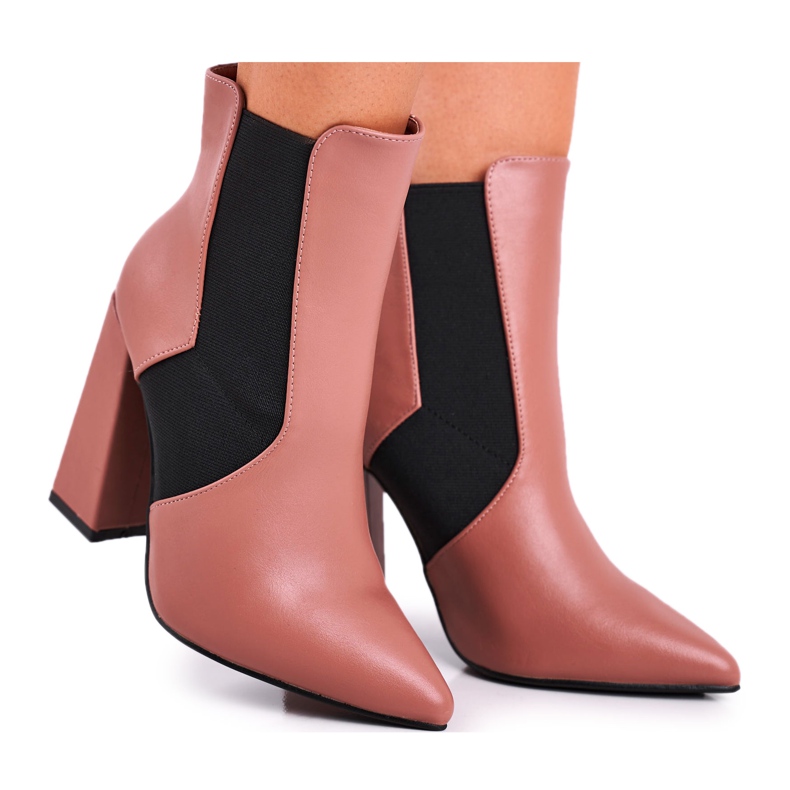FG1 Women's Boots On A Heel Pink Good Vibes