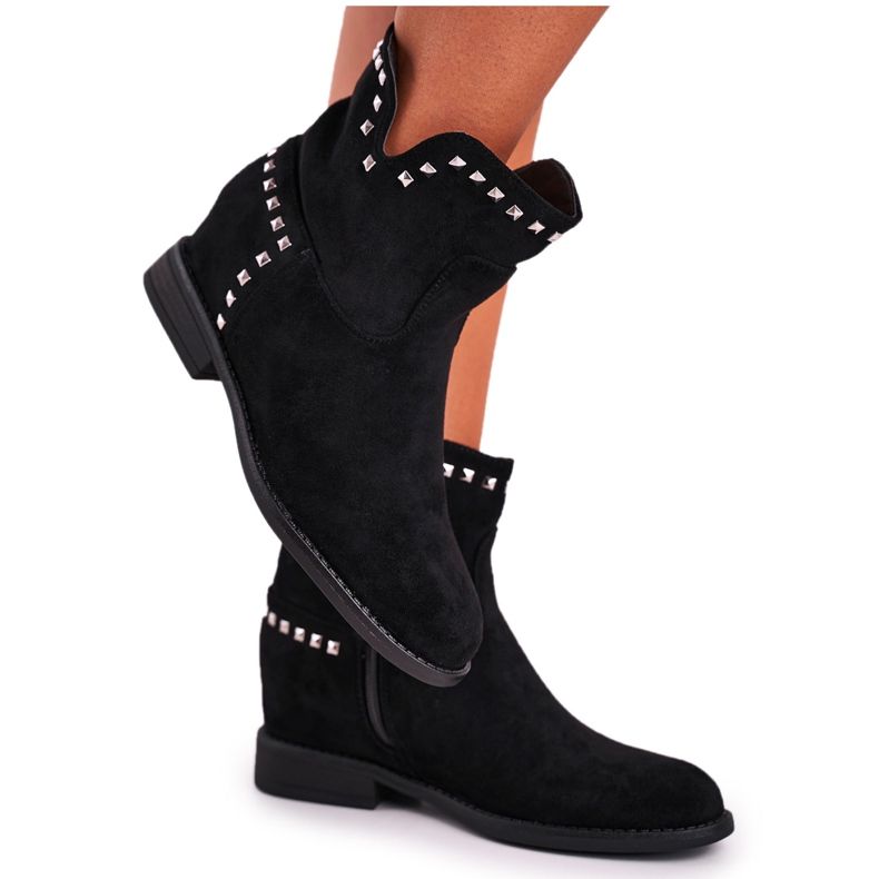 Marquiiz Women's Boots On A Flat Heel Black Autumn Vibes