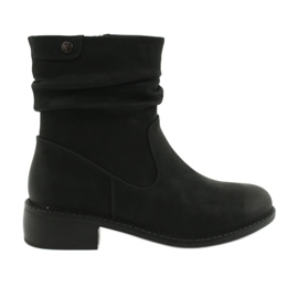 Ruffled Black Boots Sergio Leone BT529