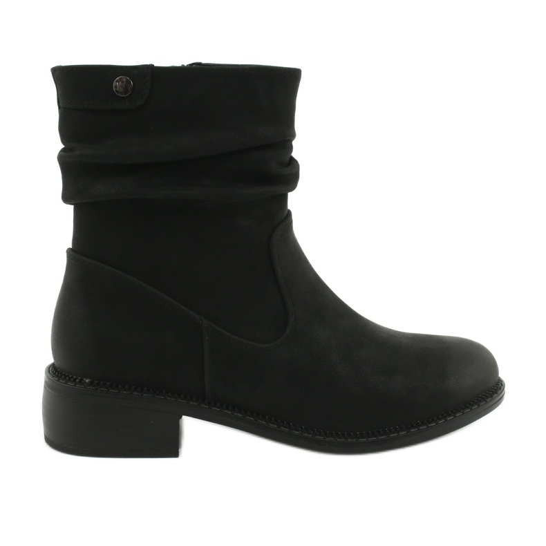 Ruffled Black Boots Sergio Leone BT529 Ruffled Black Boots Sergio Leone BT529