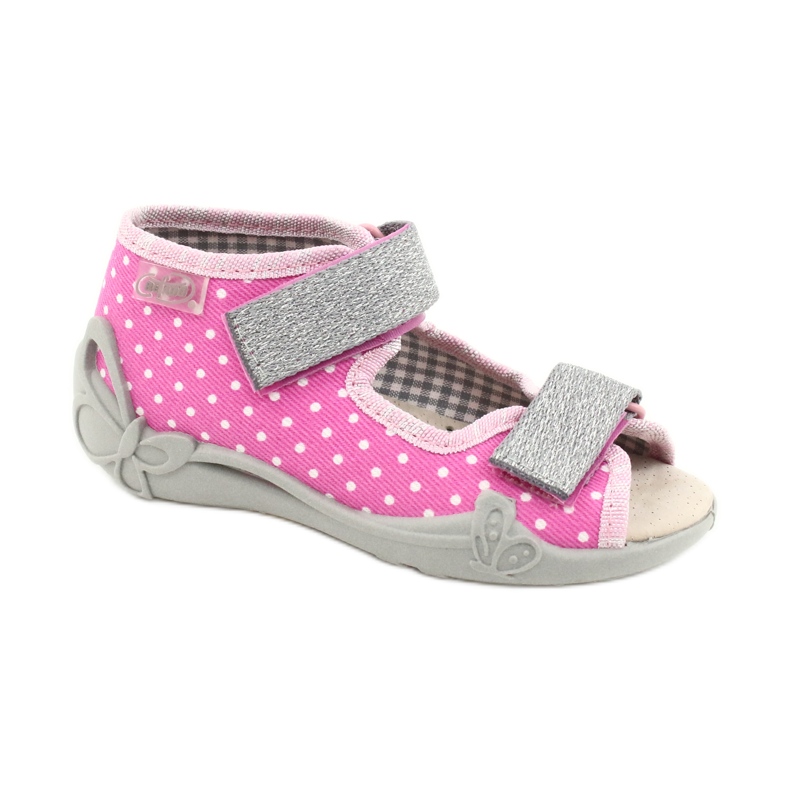 Befado yellow children's shoes 342P024 pink grey