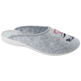 Felt Slippers Wake Up Adanex 25642 Gray black grey