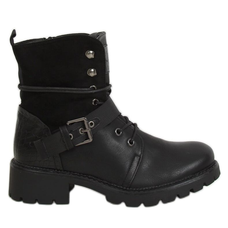 Black Workery boots 1215-PA Black