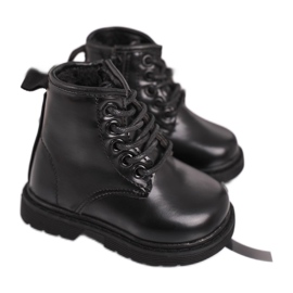 FRROCK Black Ammy Black Warm Boots for Children