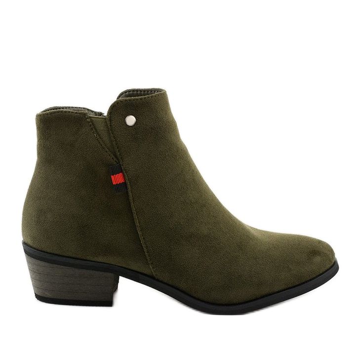 Green flat ankle boots deals