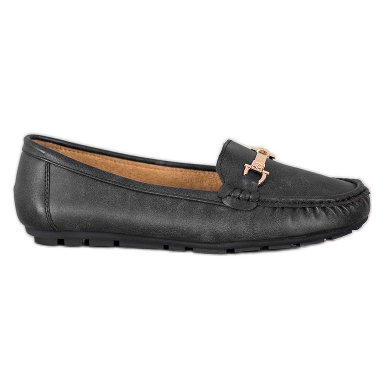 Clowse Black Moccasins With Ornament