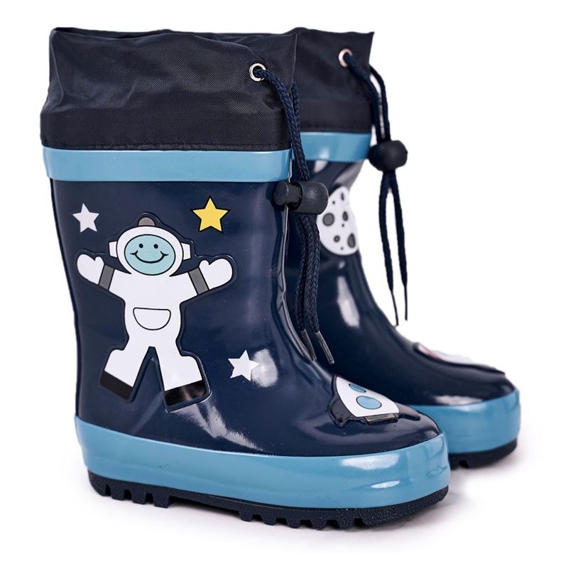Apawwa Cosmonaut Mordeso Navy Blue galoshes white