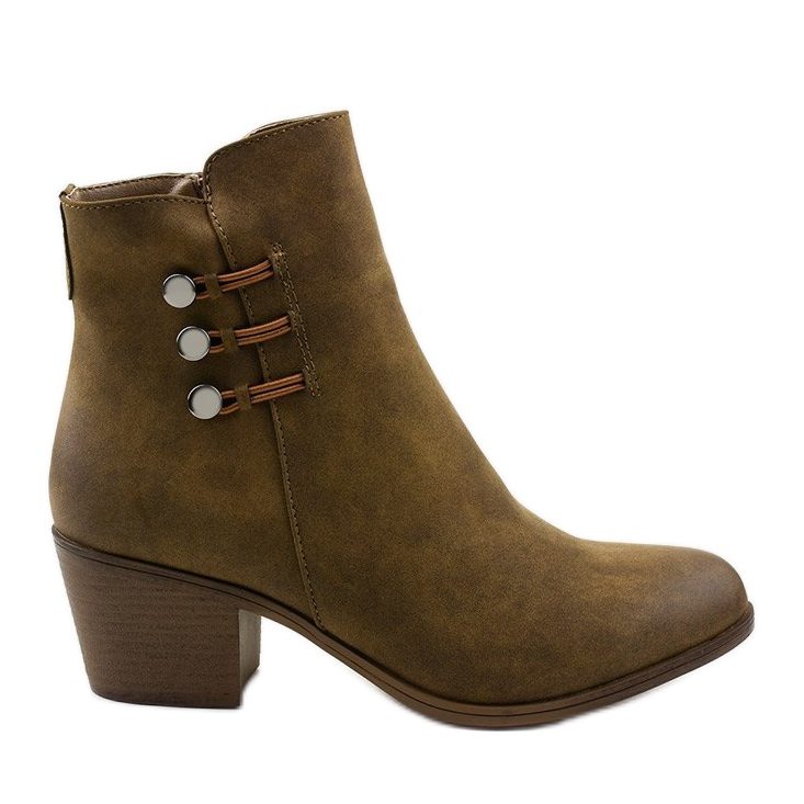 Khaki suede ankle boots on the Keenshaper post green