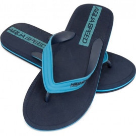 Aqua speed Faro M pool slippers col. 10 navy blue blue KeeShoes