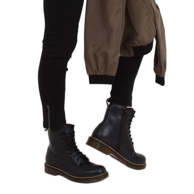 Lace-up boots black martensiaki NC1019 Black Lace-up boots black martensiaki NC1019 Black