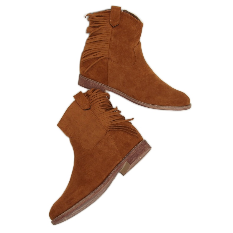 Boots in the style of boho camel 688-A99 Camel brown multicolored