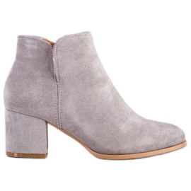 Bella Paris Stylish high-heeled boots grey