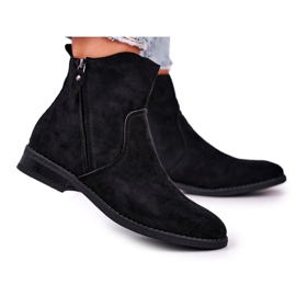 Black booties flat heel online