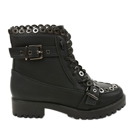 Black insulated boots with a 1370-1 buckle Black insulated boots with a 1370-1 buckle