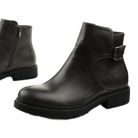 Gray flat insulated Woodbreath boots black Gray flat insulated Woodbreath boots black