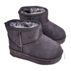 Warm Children's Youth Snow Boots Gray Gooby grey