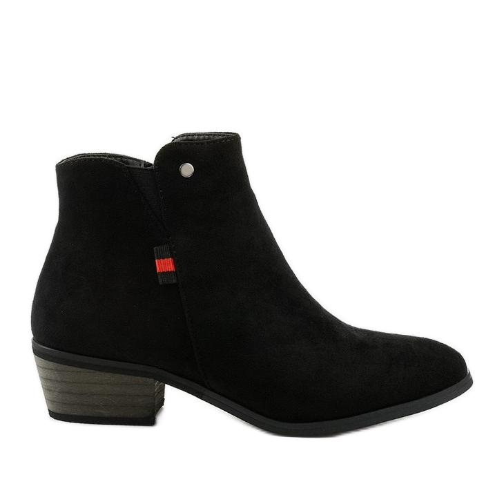 Black flat ankle boots 20Y8039-1