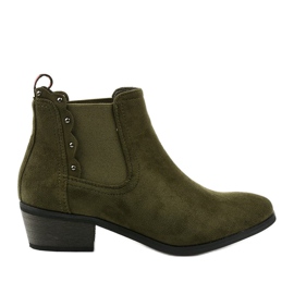 Green flat ankle boots from Nilanda