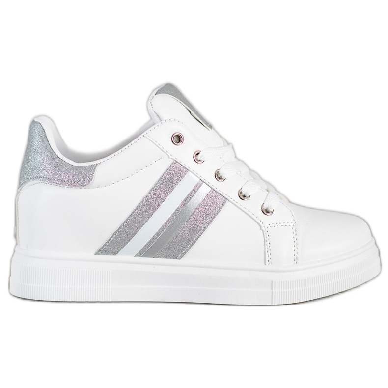 SHELOVET Sports shoes on a wedge white