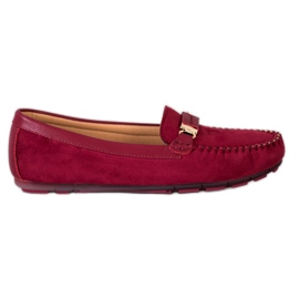 Fama Suede loafers red