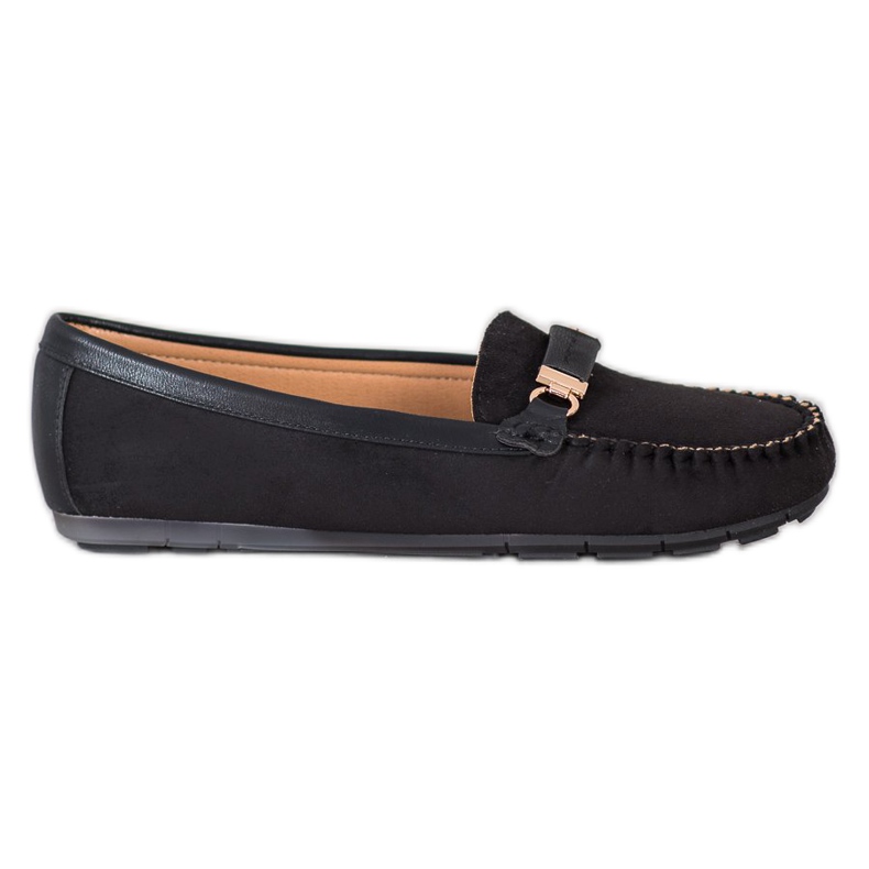 Fama Suede loafers black