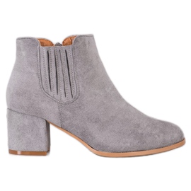 Bella Paris Short Suede Booties beige