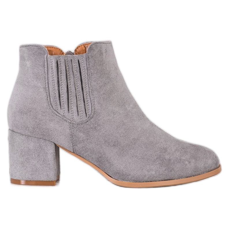 Bella Paris Short Suede Booties beige