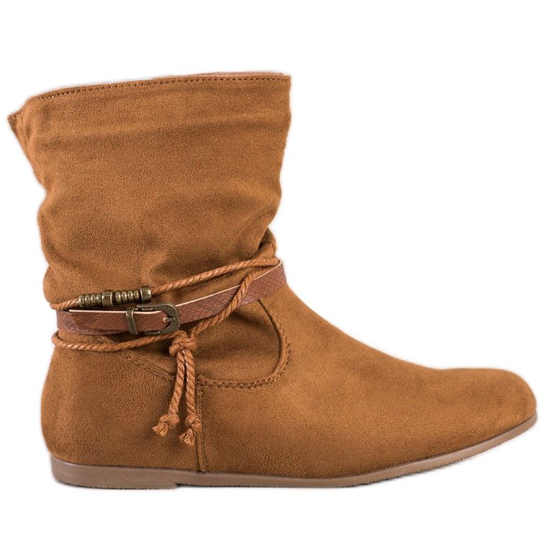 SHELOVET Fashionable suede boots brown