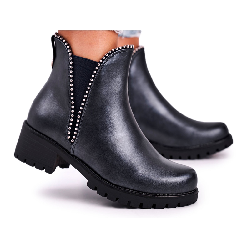 Women's Boots Warm Navy Blue Starry
