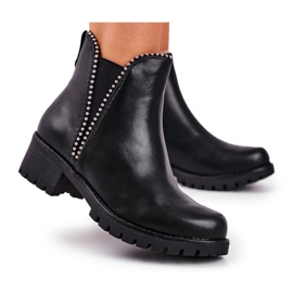 Warm Black Starry boots for women