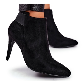 Women's Boots On A Black Office High Heel