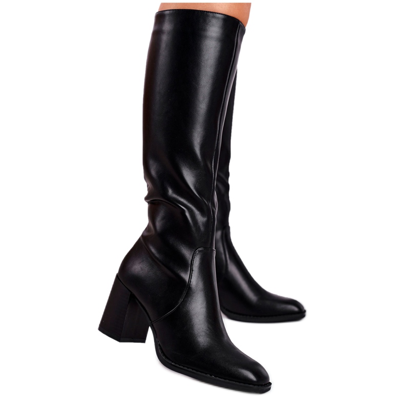 Women's Boots On Heel Warm Black Veronique Women's Boots On Heel Warm Black Veronique