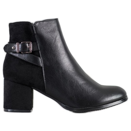 J. Star Black Boots On High Heels
