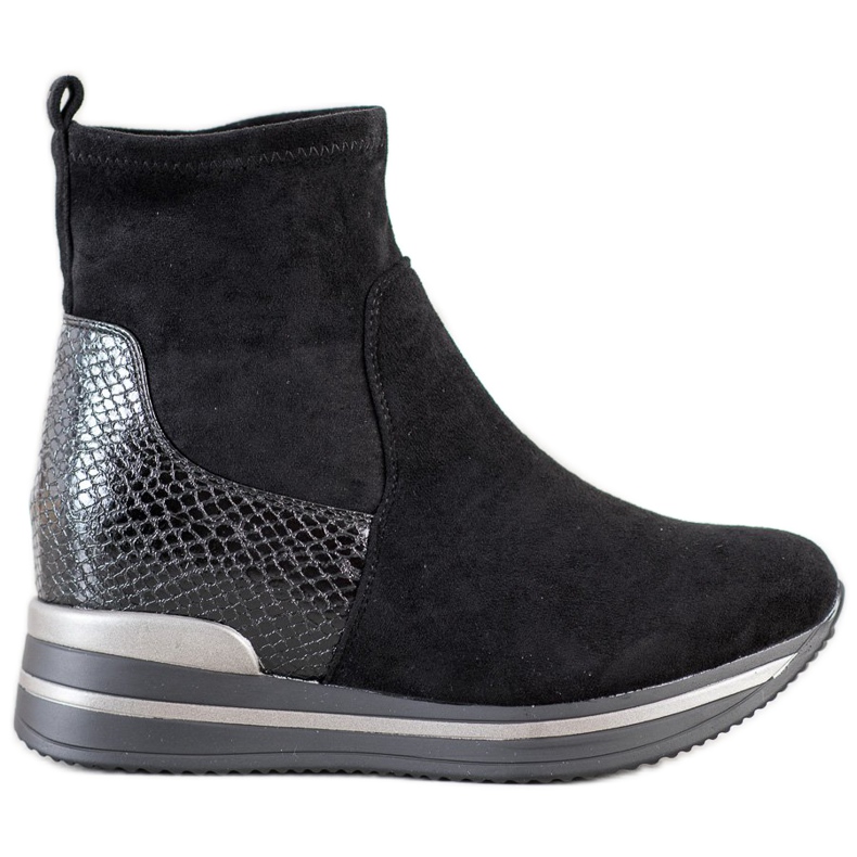 Gogo Wedge Boots black Gogo Wedge Boots black