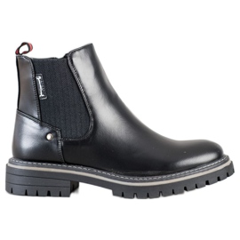 J. Star Booties With A Zipper black J. Star Booties With A Zipper black