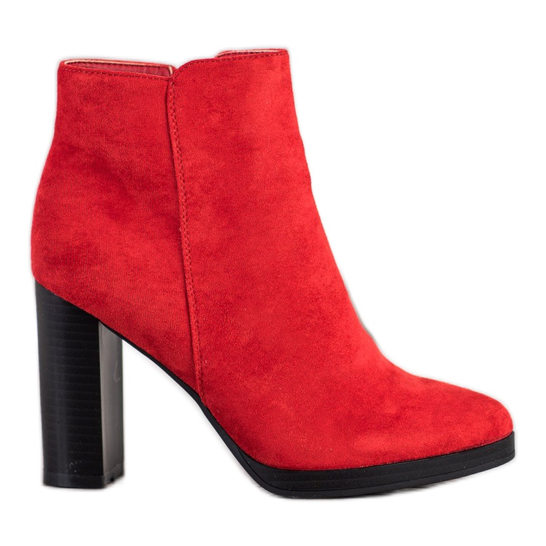 Super Me Fashionable high-heeled boots red
