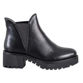 Super Mode Eco leather slip-on boots black
