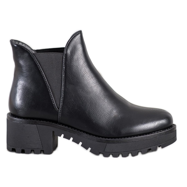 Super Mode Eco leather slip-on boots black