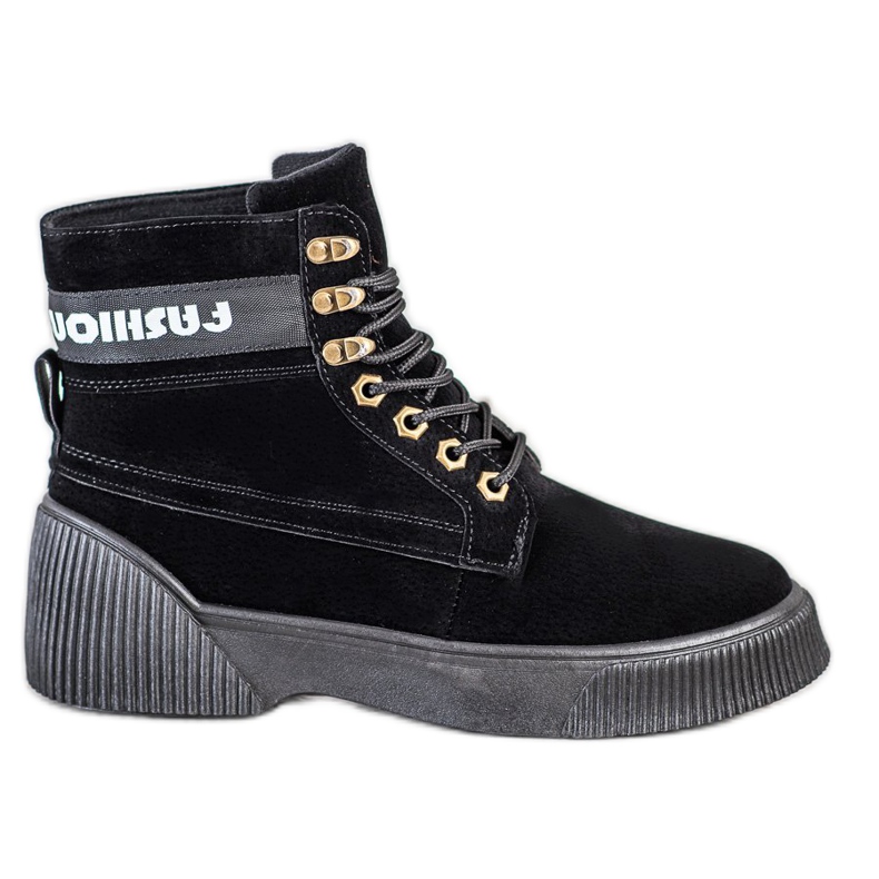 Weide Fashion tied ankle boots black