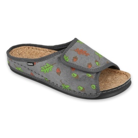 Inblu women's shoes 155D116 grey multicolored green