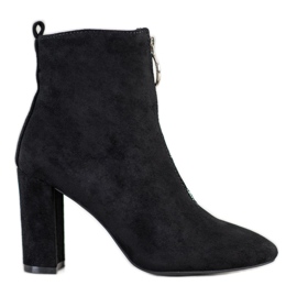 WELLSPRING Boots With Decorative Zipper black