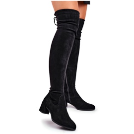 Women's boots Sergio Leone lycra black KZ281