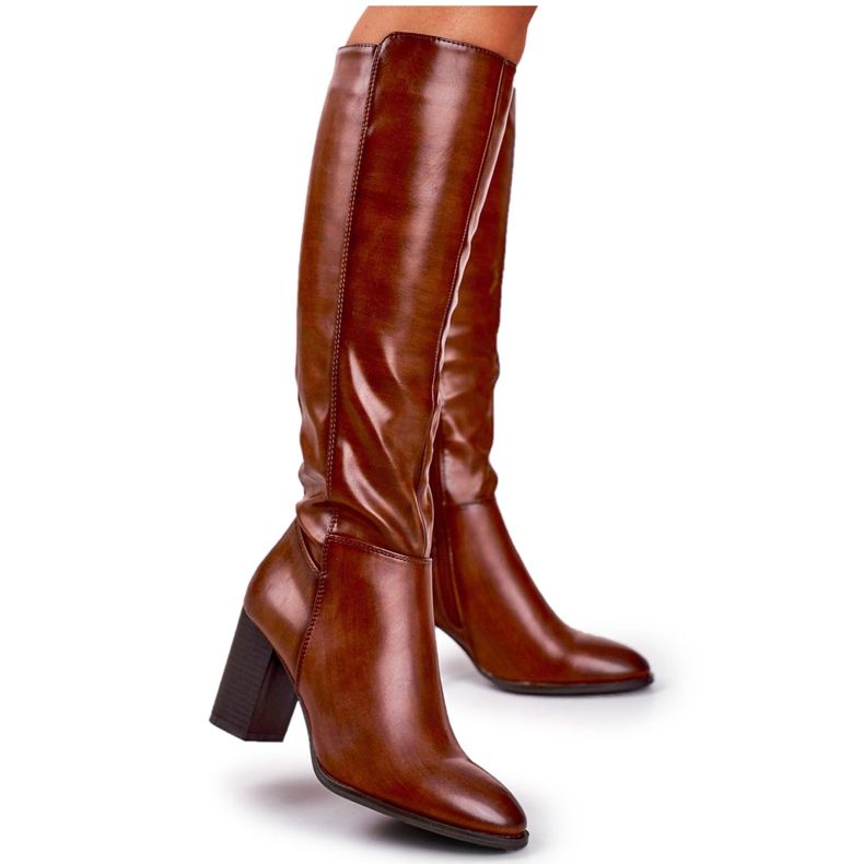 Women's knee high boots Sergio Leone brown KZ278 Women's knee high boots Sergio Leone brown KZ278