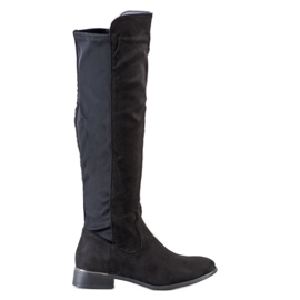 Anesia Paris Flat Heel Boots black