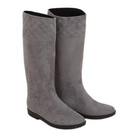 Gray women's galoshes gray D62P Gray grey Gray women's galoshes gray D62P Gray grey